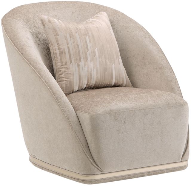 Michael Amini® La Rachelle Medium Champagne Swivel Chair-0