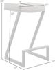 Armen Living Atlantis Brushed Stainless Steel Bar Stool-2