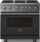 Viking® 5 Series 36" Antique Bronze Pro Style Liquid Propane Gas Range-3