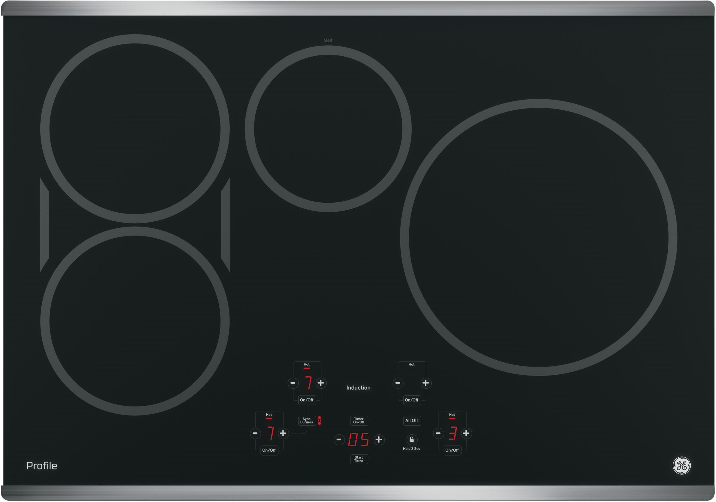 thumbnail image 2 of 30in Electric Induction Cooktop – 4 Burners, 7500W, Touch Control, Black Glass – LI4-65 2 of 4