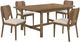 Coaster® Biltmore 5-Piece Beige/Walnut Dining Set-0