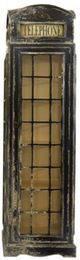 YHD Black Distressed Phone Booth Display Cabinet-1
