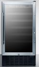 Summit® Black 18'' Dual-Zone Left Hinged Built-In Wine Cellar-0