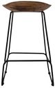 Jofran Inc. Nature's Edge Black/Chestnut Backless Stool -2