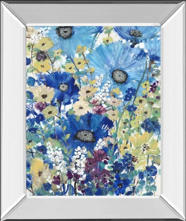 Classy Art Garden Blues I by Tim OToole Mirror Framed Wall Art-0