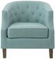 Olliix by Madison Park Dusty Aqua Ansley Chesterfield Barrel Chair-0