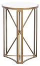 Fairfield® Libby Langdon Rogers White Chairside Table with Champagne Base-3