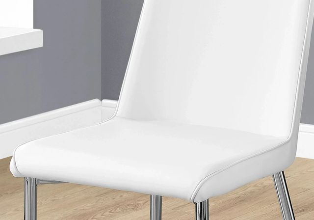 Monarch Specialties Inc. 2-Piece Chrome/White Side Chair Set-3