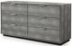 VIG Furniture Modrest Dynasty 5-Piece Gray Eastern King Bedroom Set-4