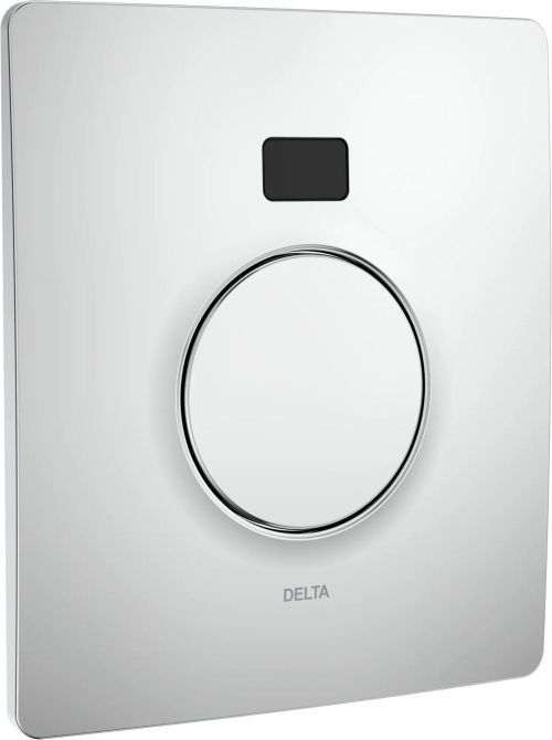 COMMERCIAL Delta Chrome Infrared Electronic WC Concealed Flush Valve with H2Optics® Sensing Technology-0