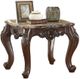 ACME Furniture Devayne Marble Top End Table with Dark Walnut Base-0