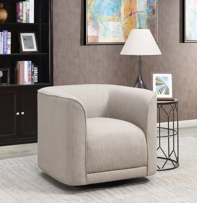 Emerald Home Whirlaway Sand Swivel Accent Chair-1