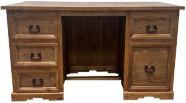 Million Dollar Rustic Modern 10 Beige Executive Desk-0