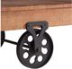 Mazin Furniture Factory Brown Cocktail Table with Black Metal Wheels -1