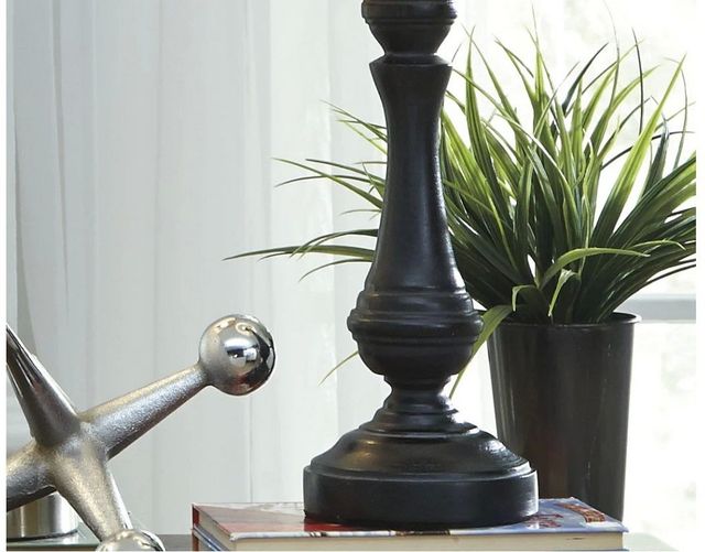 Signature Design by Ashley® Kian Black/White Poly Table Lamp-1