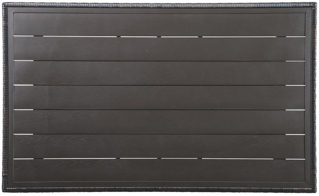 Signature Design by Ashley® Easy Isle Beige/Dark Brown Outdoor Aluminum/Wicker Multi-Use Table-3