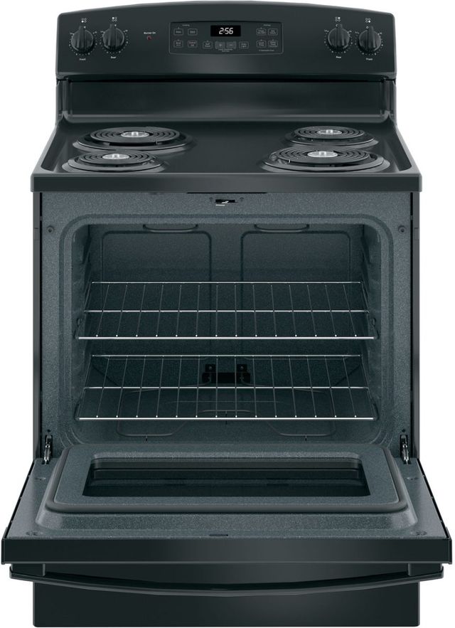 GE® 30" Black Freestanding Electric Range-2