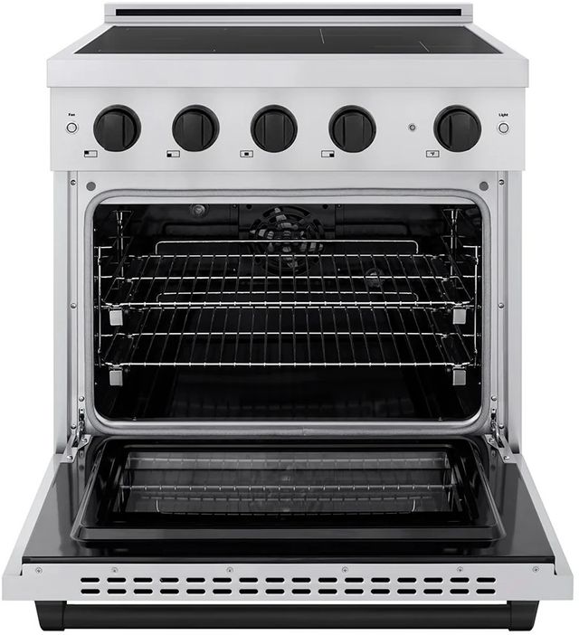 ZLINE Autograph Edition Paramount 30" Stainless Steel Pro Style Induction Range with Matte Black Accents-1