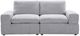 Primo International™ Momento Light Gray 2-Piece Modular Loveseat-2