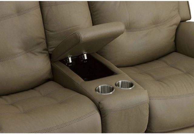 Flexsteel® Wicklow Power Reclining Loveseat with Console and Power Headrests-3
