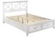 Bernards Nova II White King Panel Storage Bed-0