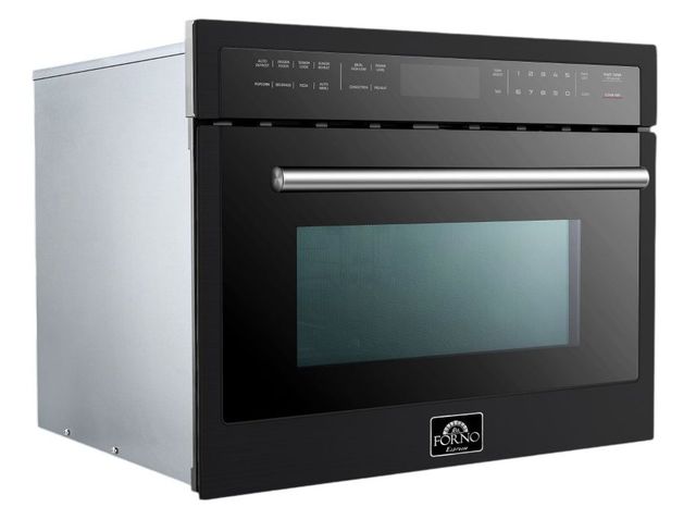 FORNO® Oliena 24" 1.6 Cu. Ft. Black Electric Speed Wall Oven-4
