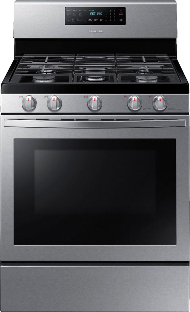 Cuisinière au gaz autoportante Samsung® de 5,8 pi³ de 30 po - Argent avec acier inoxydable