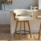 Armen Living Callah 2-Piece Amber Glow/White Counter Stool Set-1