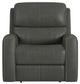 Flexsteel® Linden Charcoal Power Recliner with Power Headrest and Lumbar-3