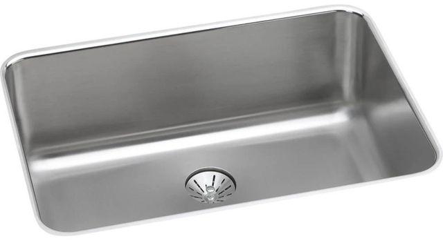 Elkay Lustertone® Classic Lustrous Satin 27" x 19" Single Bowl Undermount Sink with Perfect Drain®-0