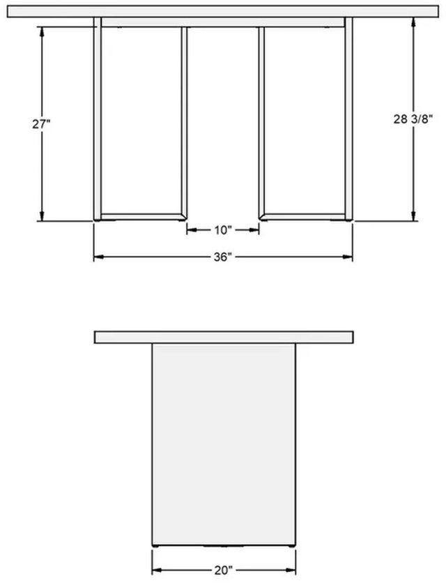 Amisco Customizable Zoel Birch Veneer Retangular Dining Table -2