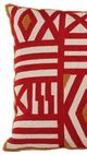A & B Home Brown/Red/White 18" Throw Pillow-1