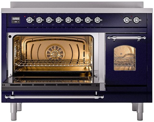 Ilve® Nostalgie II Series 48" Blue Pro Style Induction Range-2