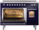 Ilve® Nostalgie II Series 48" Blue Pro Style Induction Range-2
