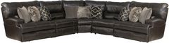 Catnapper® Como 5-Piece Chocolate Curved Power Reclining Sectional