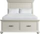 Elements International Slater Antique White Queen Platform Storage Bed-1