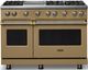 Viking® 5 Series 48" Golden Hour Pro Style Gas (LP) Range with Brushed Brass Trim-0