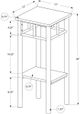 Monarch Specialties Inc. Black 28"H Side Table-3