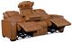 Homelegance® Apex Brown Double Power Reclining Sofa with Center Drop-Down Cup Holders-5
