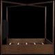 Signature Design by Ashley® Dilenno Dark Brown Queen Canopy Bed-2