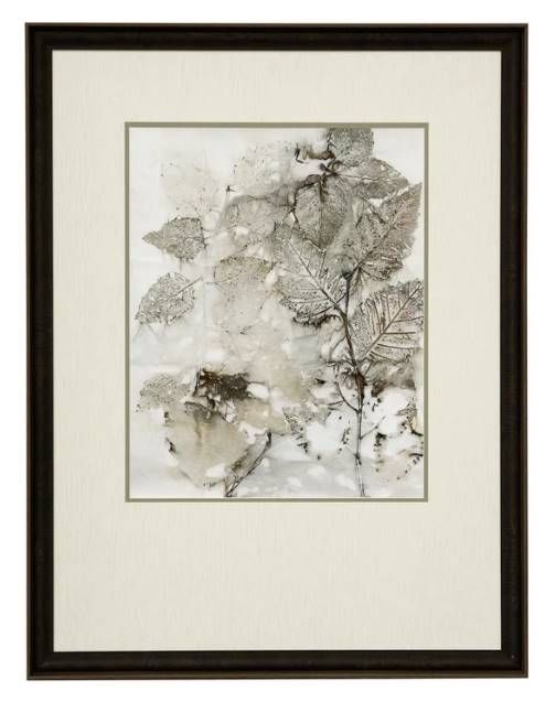 StyleCraft Birch Leaves I Gray/White Wall Art-0