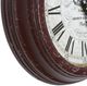 YHD Brick Red/Off-White Circular Iron Wall Clock-3