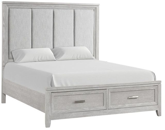American Wholesale Furniture Fantasia Dove 3-Piece Mist Gray Queen Panel Bedroom Set-1