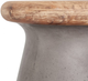 Moe's Home Collection Earthstar Dark Grey Concrete Outdoor Stool with Wood Seat-2