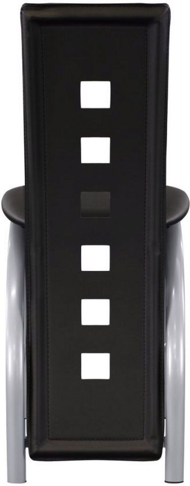 Homelegance® Sona 5-Piece Black Glass Counter Height Dining Table Set-2