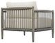 Uttermost® Borneo Dark Gray/Oyster White Wooden Outdoor Lounge Chair with Cushion-5
