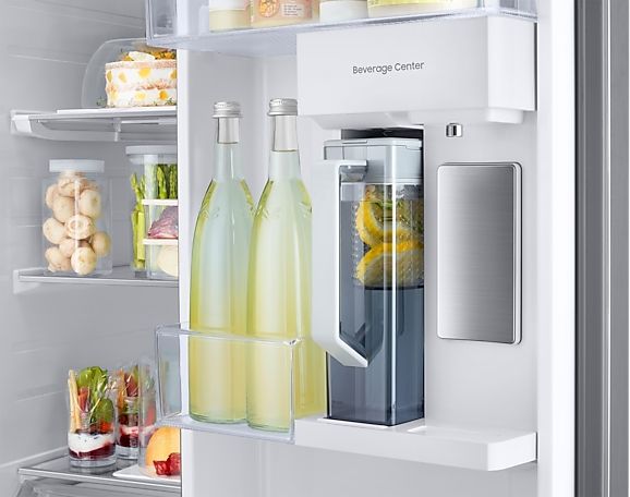 Réfrigérateur côte-à-côte de 36 po Samsung® BESPOKE de 22.6 pi³ - Verre blanc-5
