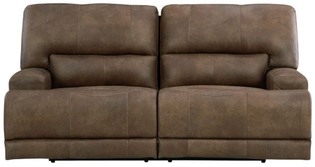 Signature Design by Ashley® Time-Piece Earth Power Reclining Sofa with Adjustable Headrest-1
