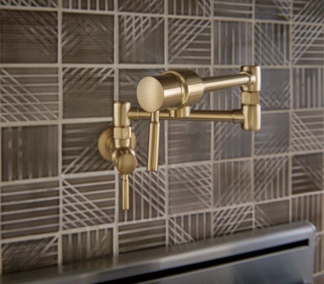 Brizo Brizo European Brilliance® Luxe Gold® Wall Mount Pot Filler Faucet-4