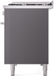 Ilve® Professional Plus II 48" Graphite Matte Pro Style Dual Fuel Range-3
